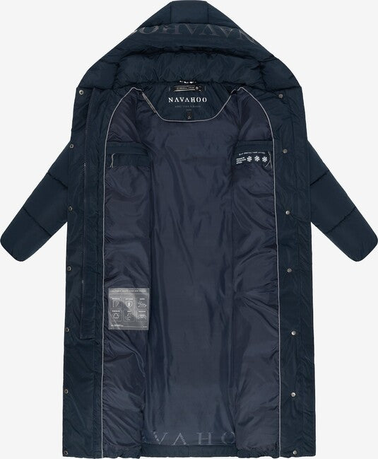 Navahoo Eisblick giacca invernale lunga da donna, blu navy