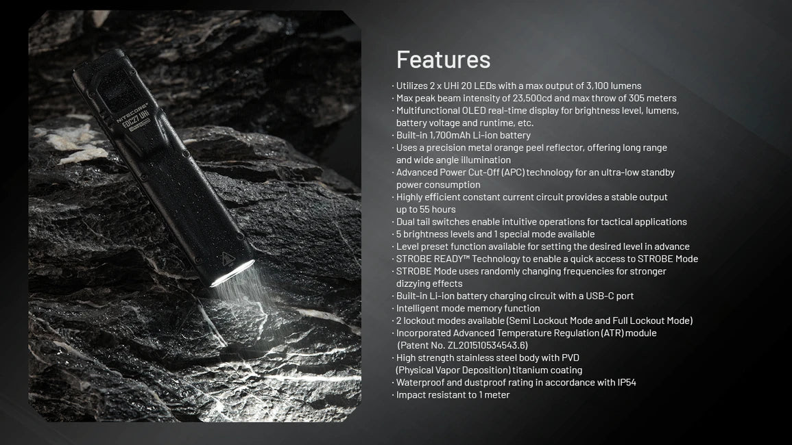 Nitecore EDC27 torcia uhi