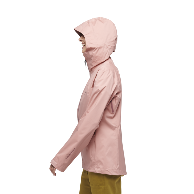 Black Diamond Stormline Stretch Rain Shell da donna giacca impermeabile, rosa gesso