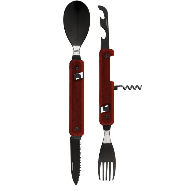 Akinod A02B00005 set multifunzione 13h25, finitura a specchio nero, legno di corallo