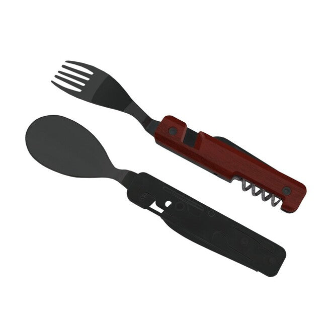 Akinod A02B00005 set multifunzione 13h25, finitura a specchio nero, legno di corallo