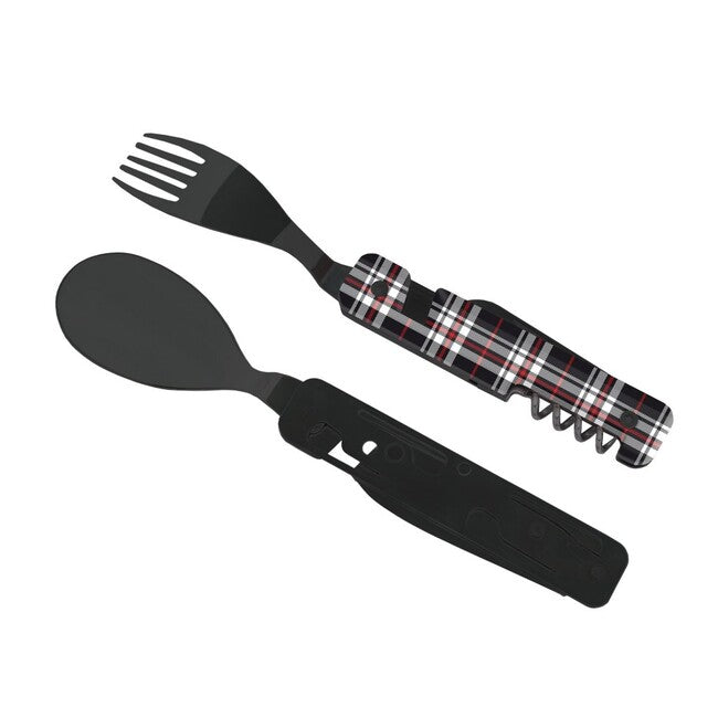 Akinod A02B00013 set multifunzione 13h25, finitura a specchio nera blu Tartan