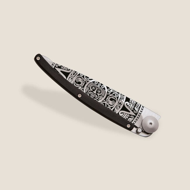 Deejo Tattoo coltello di chiusura legno Sole azteco