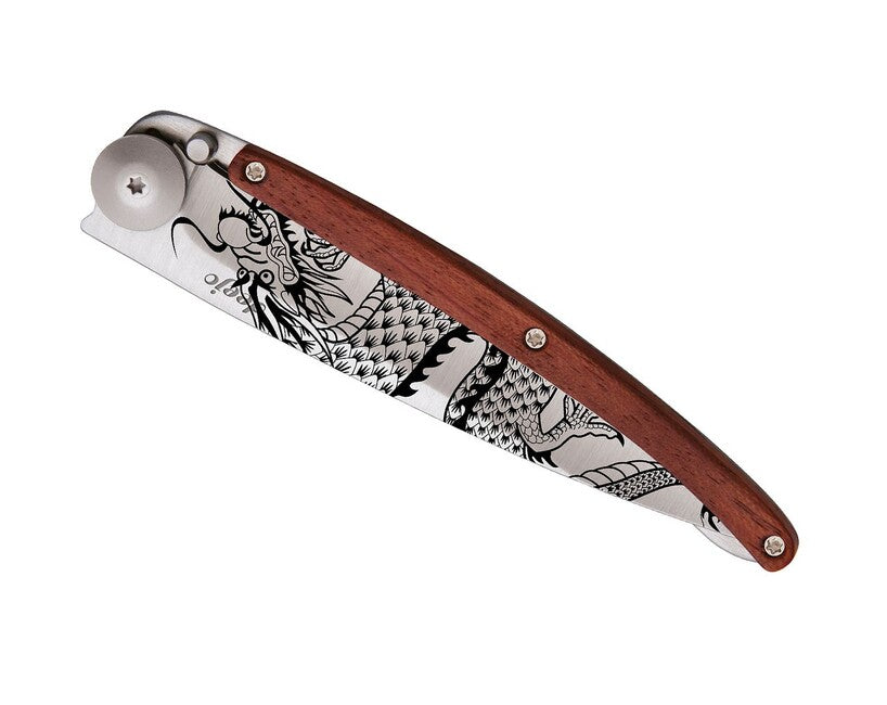 Deejo Tattoo Chinese Dragon coltello di chiusura