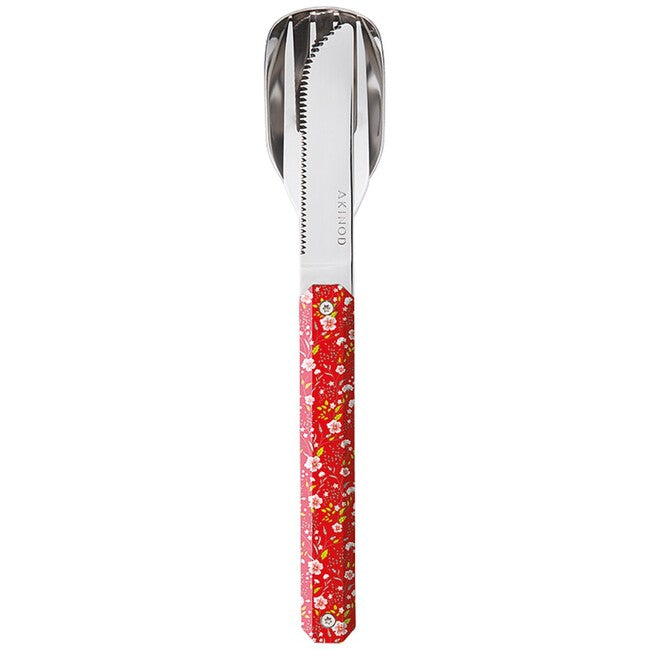 Akinod A01M00020 set di posate 12h34, héliantheme rouge