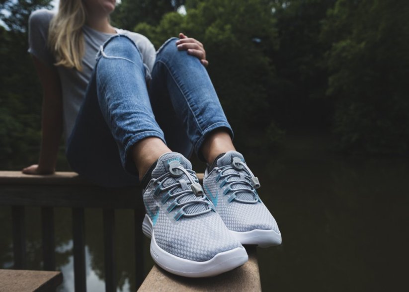 Lock Laces lacci per scarpe, grigio freddo