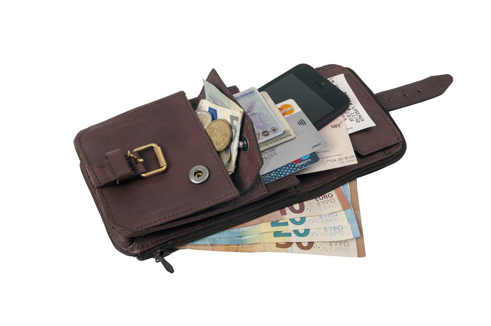 BasicNature Cintura sicura Borsa, mokka