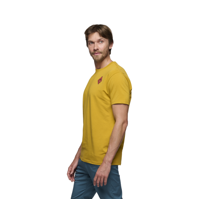 Black Diamond Mono Pocket t-shirt da uomo a maniche corte, ambra
