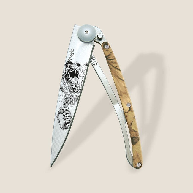 Deejo Tattoo camo coltello di chiusura, grizzly