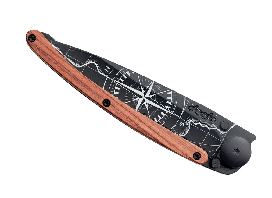 Deejo Serrattura coltello in legno di corallo nero Terra Incognita