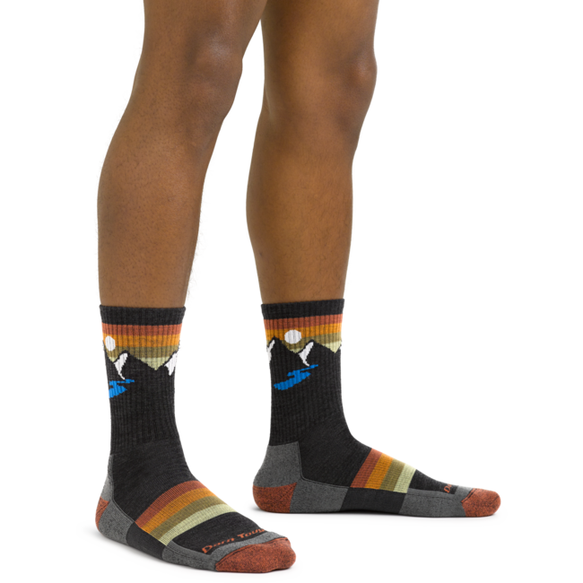 Darn Tough Sunset Ridge Micro Crew calzini leggero con cuscino, charcoal