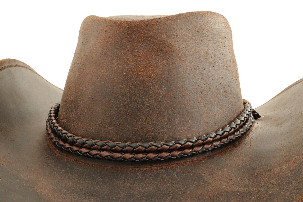 Origin Outdoors Cappello in pelle trapper, marrone