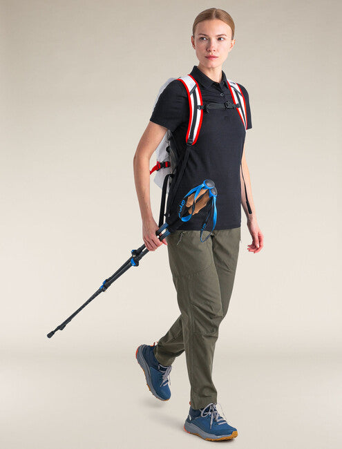 Icebreaker 150 Tech Lite III maglietta merino a maniche corte da donna, nero