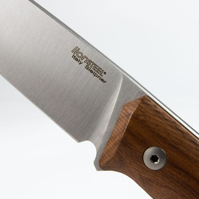 Lionsteel Coltello tipo bushcraft a lama fissa in acciaio Sleipner B35 ST