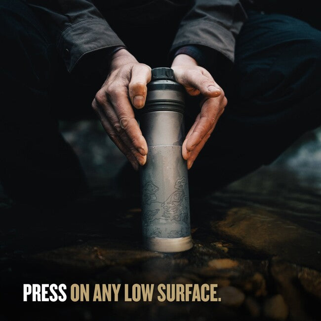 Grayl Purificatore UltraPress™ in titanio, nero coperto
