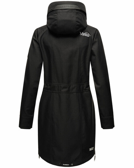 Marikoo Racquelle giacca softshell da donna con cappuccio, nera