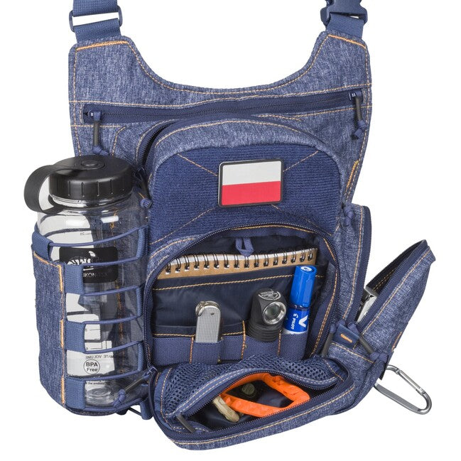 Helikon-Tex EDC borsa a tracolla - Nylon Poliestere Blend - Melange, nero-grigio