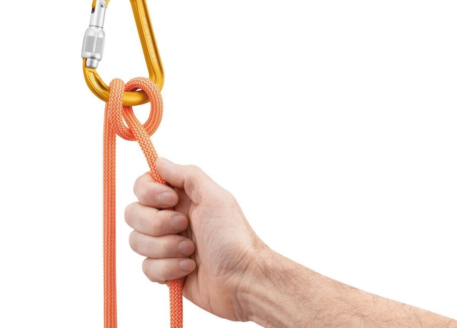 Petzl Attache moschettone hms a sezione circolare con sicurezza di bloccaggio, giallo