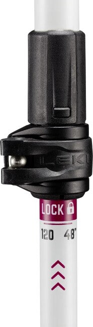 Leki Cross Trail FX Superlite Compact bastoncini da trekking 100 - 120 cm, bianco-rosa-nero