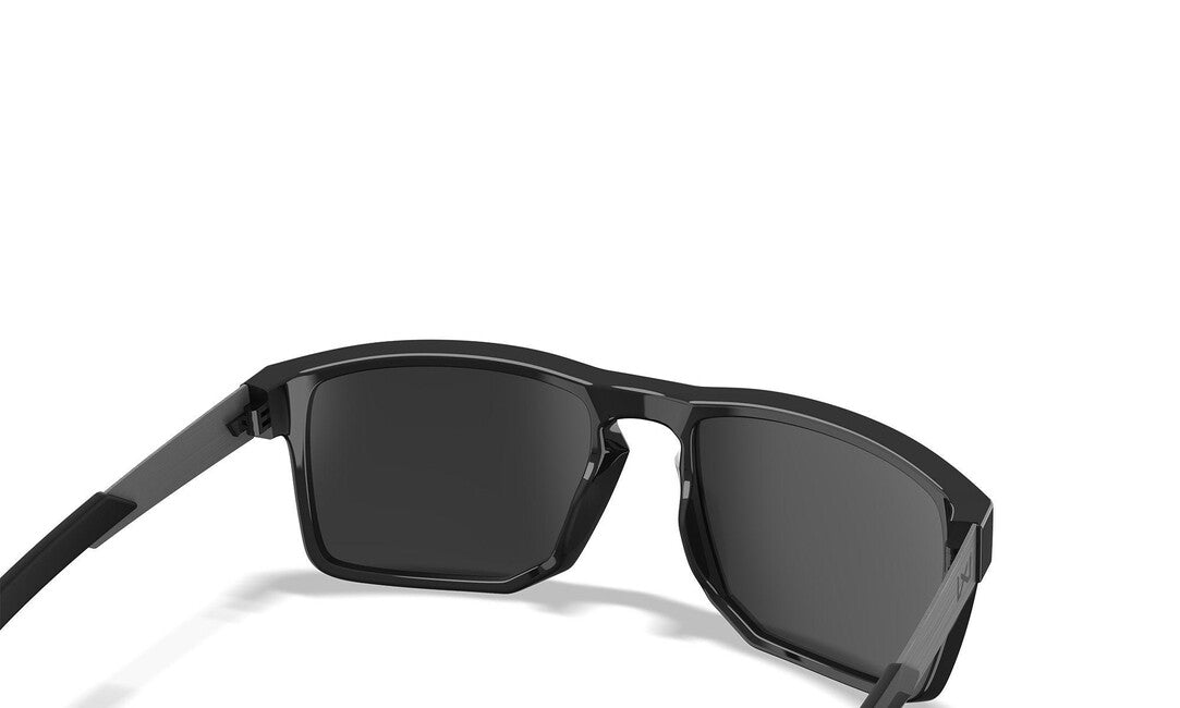 Wiley X Apex Sunglasses, Captivate Polarized Blue Mirror, Gloss Black