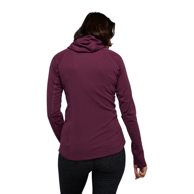 Black Diamond Coefficient Lt felpa ibrida da donna, mora