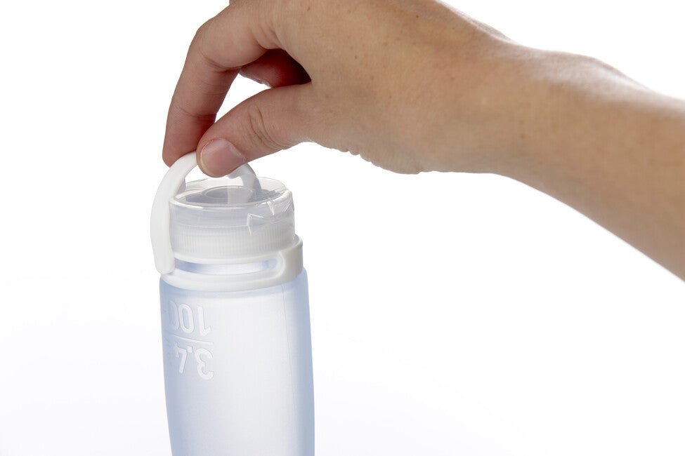 Humangear GoToob+ contenitore per liquidi in silicone 100 ml, blu