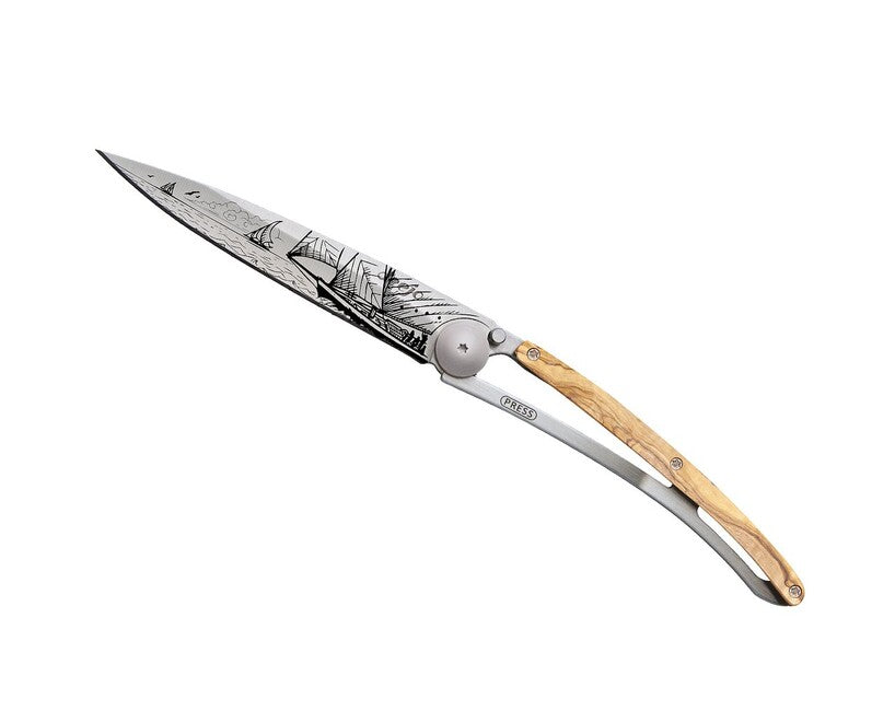 Deejo Tattoo legno coltello chiusura, vela