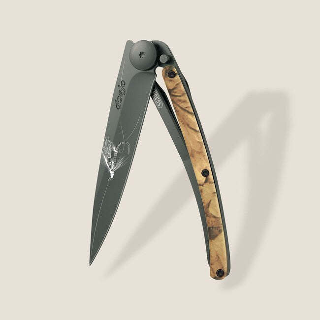 Deejo Tattoo coltello da chiusura , nero marrone mimetico argento wilkinson