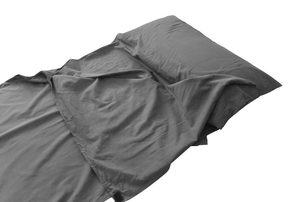 Origin Outdoors Fodera per sacco a pelo in cotone rettangolare, antracite