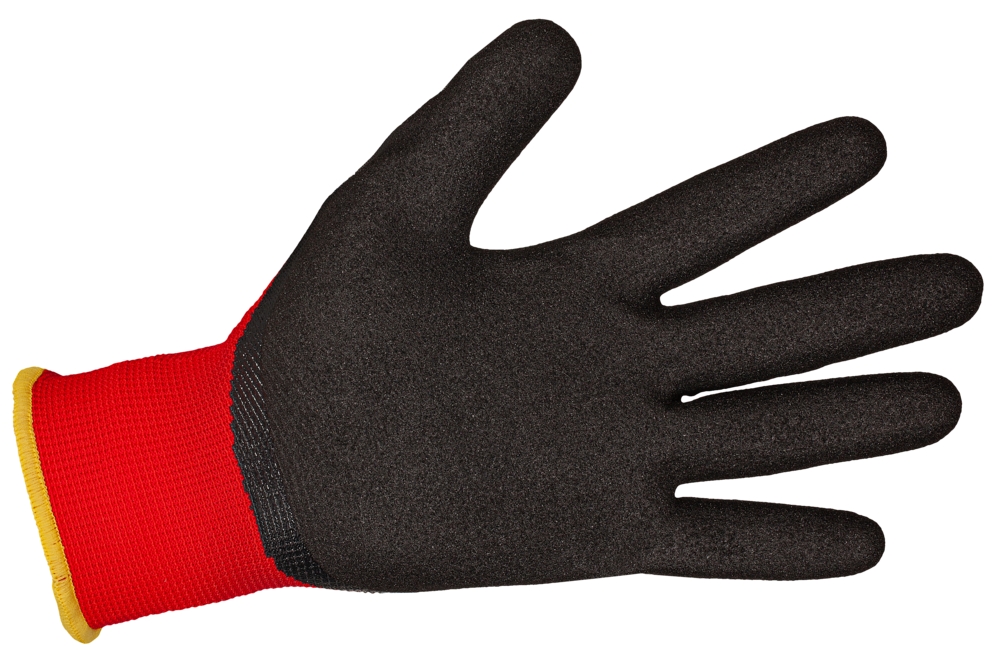 BENNON Manos guanti di protezione (12 pz), nero/rosso
