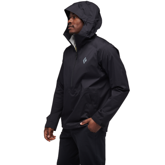 Black Diamond Stormline Stretch Anorak giacca impermeabile, nera