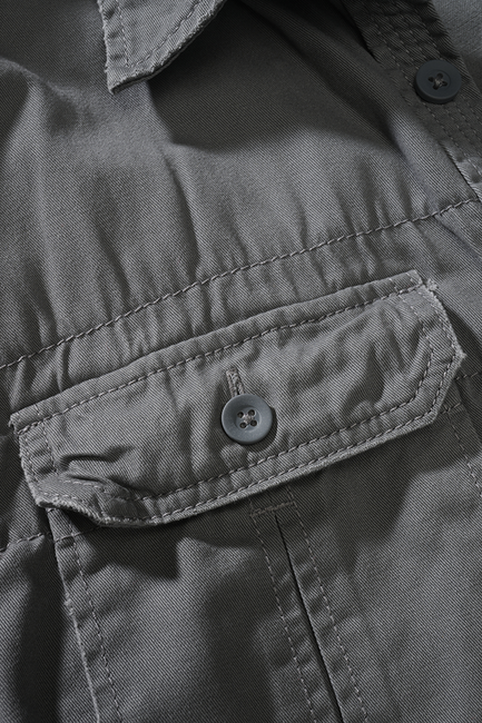 Brandit Vintage camicia a maniche lunghe, grigio antracite