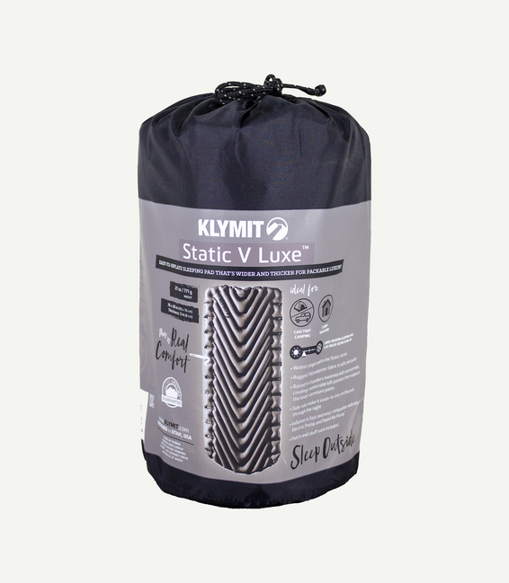 Klymit Static V Luxe XL Inflatable Sleeping Pad, Stone Grey