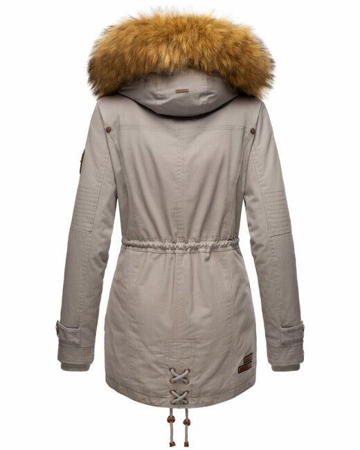 Marikoo La Viva Princess giacca invernale da donna con cappuccio, grigia zinco