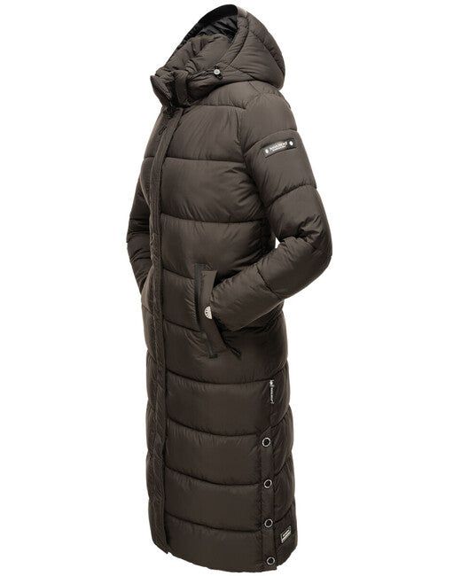 Navahoo Isalie giacca invernale lunga da donna con cappuccio, antracite