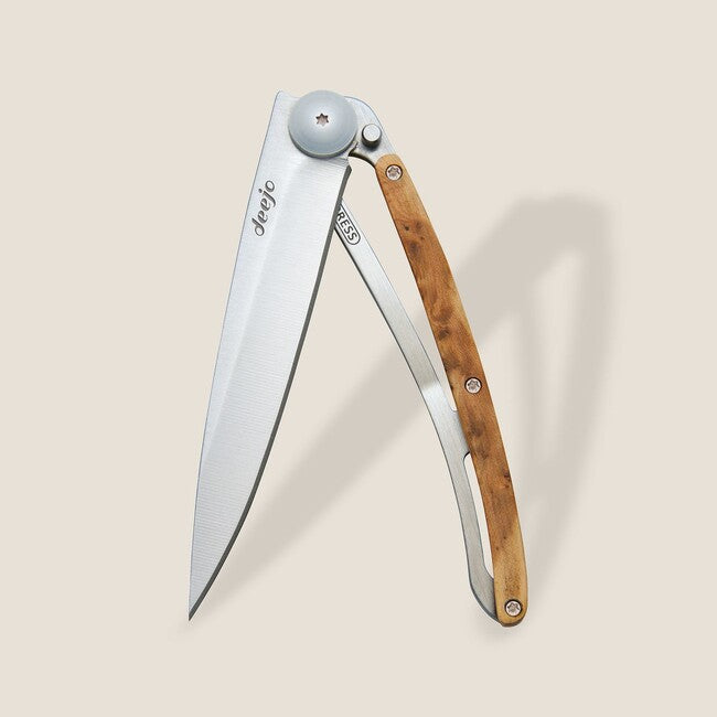 Deejo Juniper Folding Knife Wood