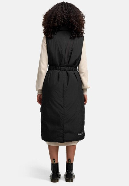 Navahoo Abendlied gilet lungo da donna, nero