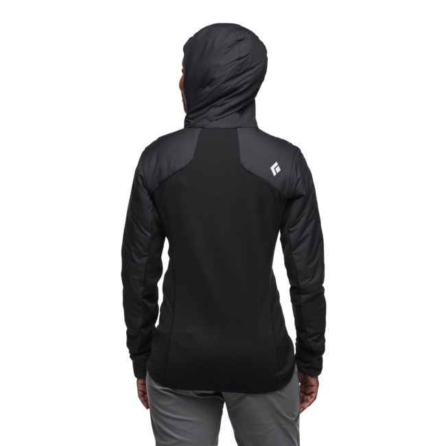 Black Diamond First Light felpa ibrida da donna, nera