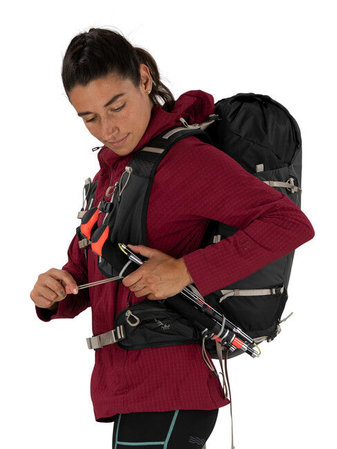 Osprey Tempest Velocity zaino da trekking 30, dark charcoal/chiru tan