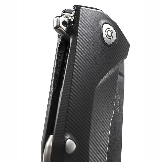 Lionsteel Coltello da tasca molto robusto con lama Sleipner KUR BK