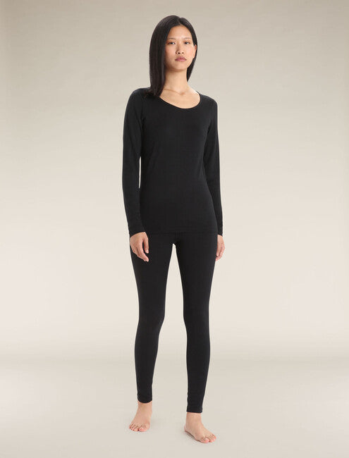 Icebreaker 200 Oasis leggings termici da donna, nero