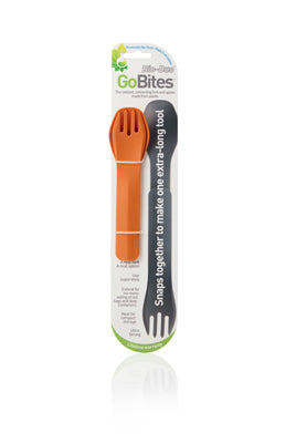 Humangear GoBites BIO DUO posate, arancione