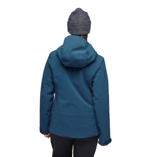 Black Diamond Recon Insulated Shell giacca impermeabile da donna, azzurrite
