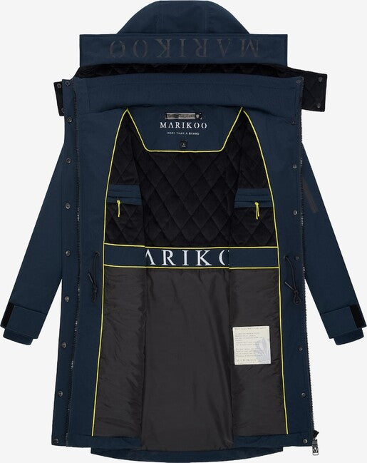 Marikoo Anoukaa giacca invernale da donna con cappuccio, blu navy