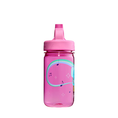 Nalgene Grip-n-Gulp biberon 0,35 l con coperchio, elefante musicale rosa