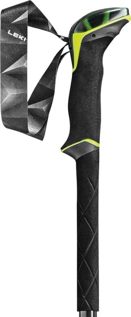 Leki Sherpa FX.One Carbon bastoncini da trekking, carbonio naturale-neon giallo-bianco