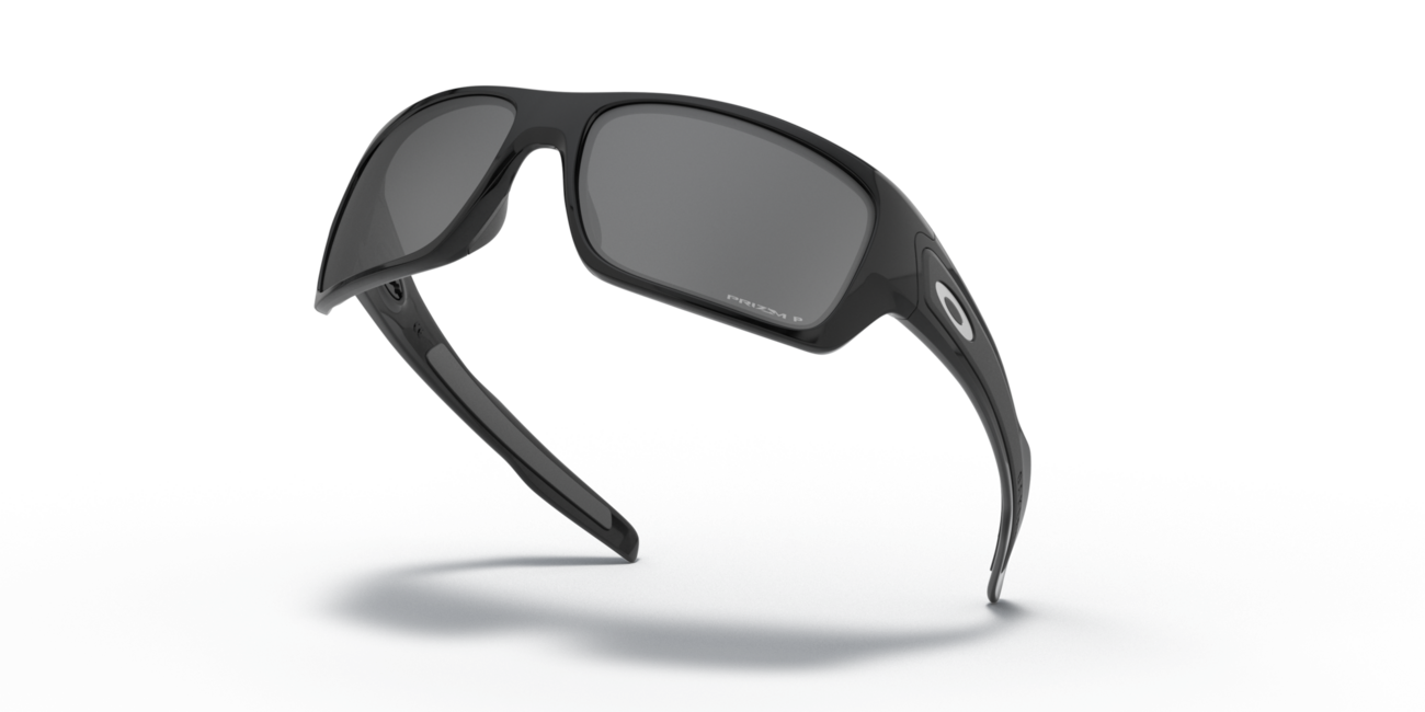 Oakley Turbine Sunglasses 65, Polished Black Frame, Prizm Black Polarized Lenses