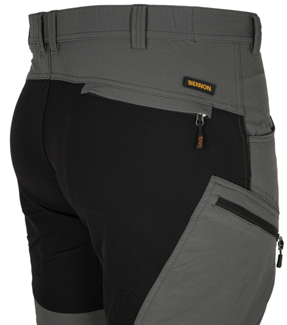 BENNON Fobos pantaloni da esterno e da lavoro, grigio/nero