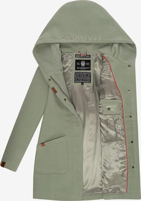 Marikoo MAIKOO cappotto invernale da donna con cappuccio, menta fumé
