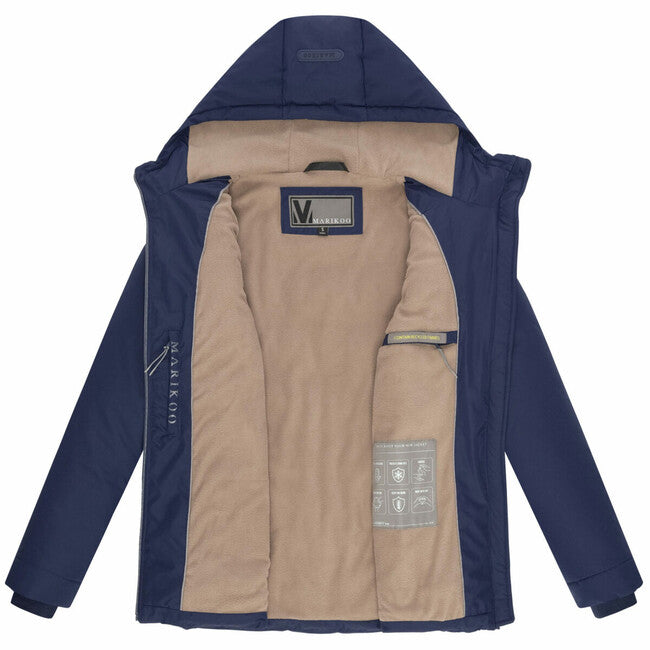 Marikoo Alemee giacca invernale da donna con cappuccio, blu brillante